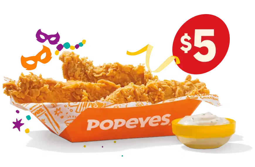 3Pc Classic Handcrafted Tenders Popeyes