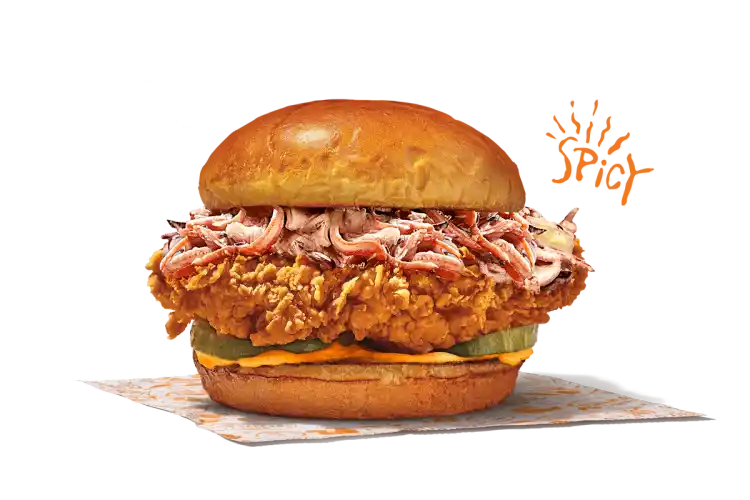 Coleslaw Spicy Chicken Sandwich Popeyes